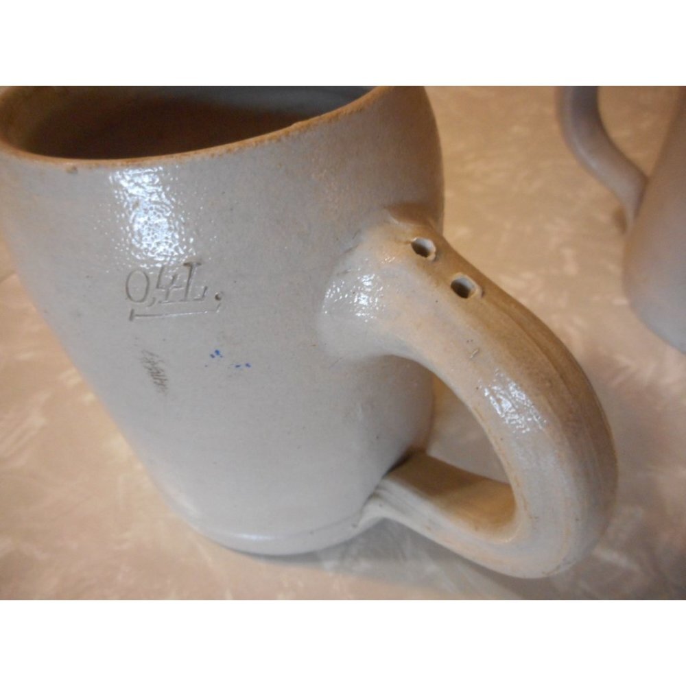 Lot of 2 Leuvenschbier Stein Mug .4L Handmade - Picture 3 of 5